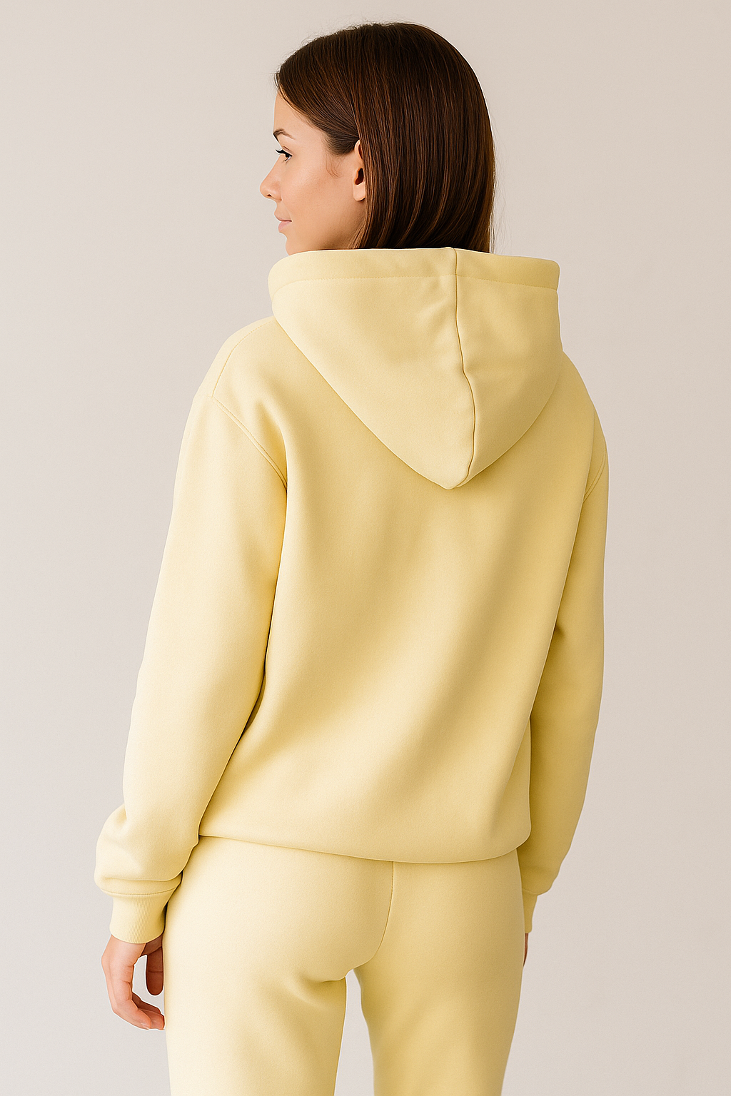 Żółta bluza z kapturem „Milano Italy”