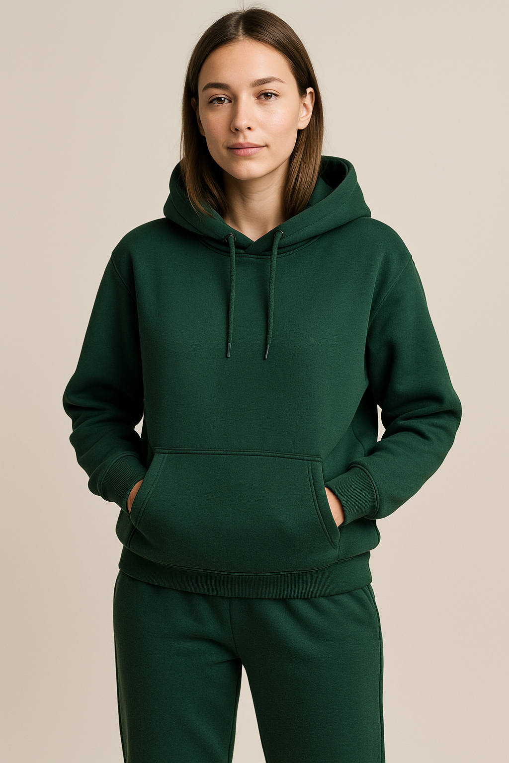 Zielona bluza z kapturem basic – wygodna i stylowa na co dzień