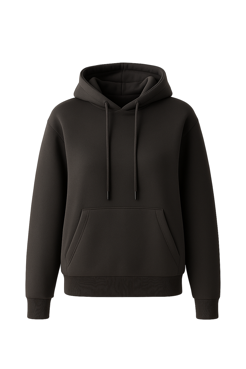 Czarna damska bluza z kapturem z kieszenią kangurką