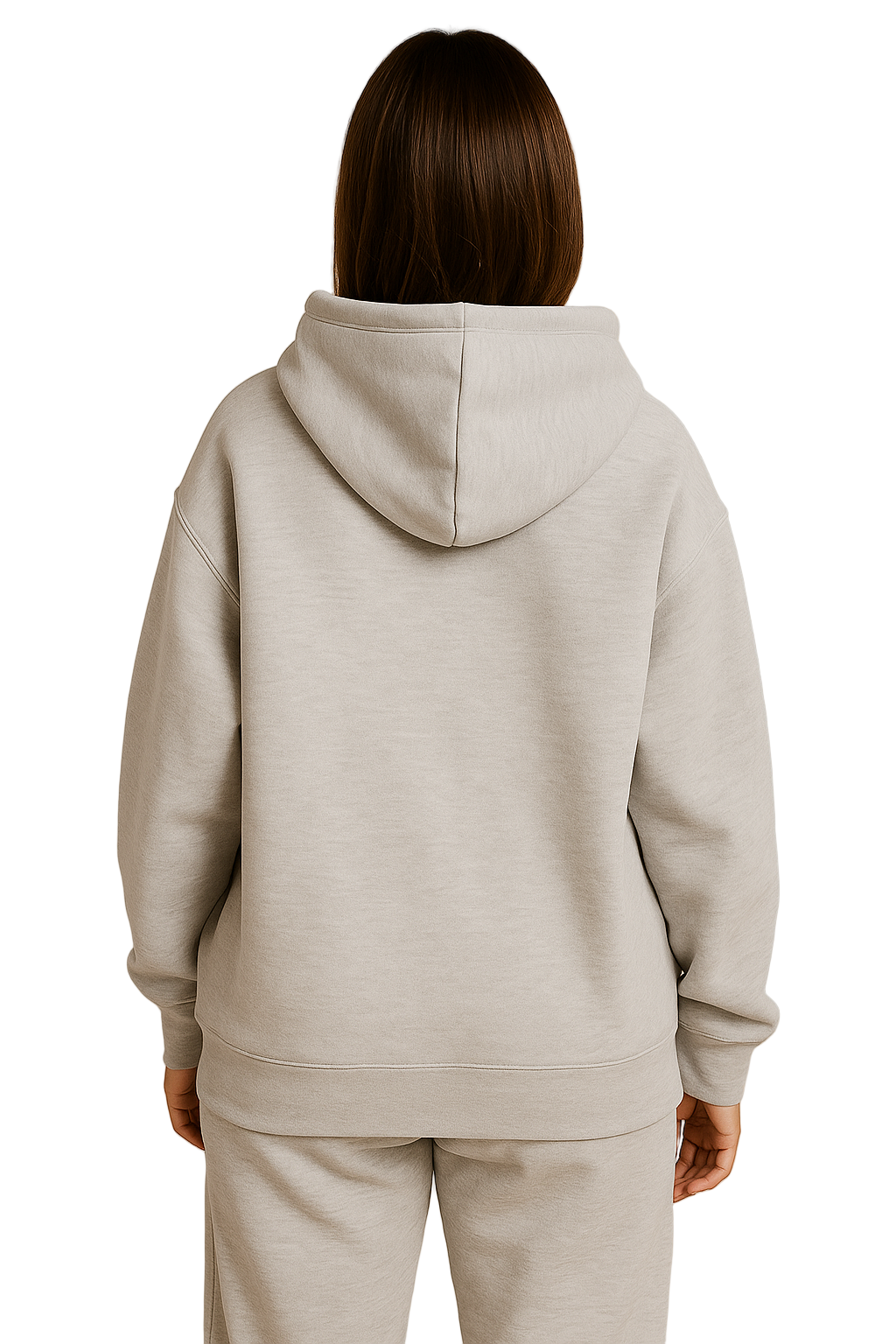 Szara bluza z kapturem o luźnym kroju