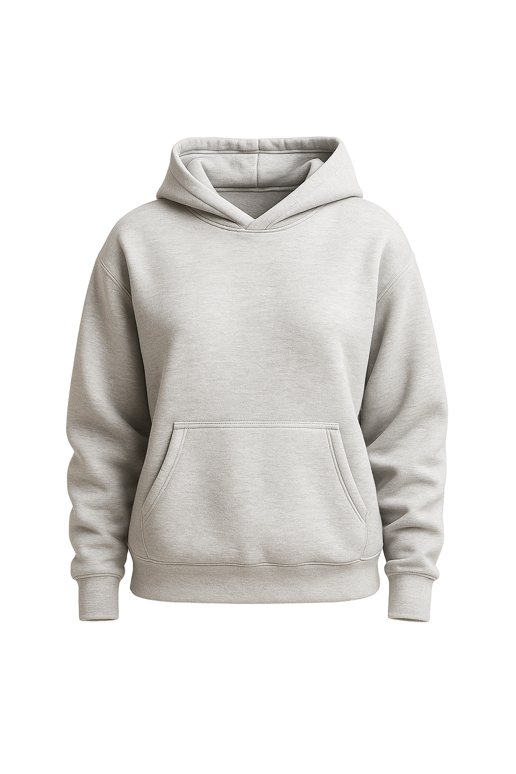 Szara bluza z kapturem o luźnym kroju
